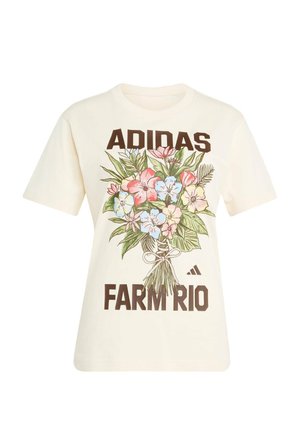 adidas Sportswear, ADIDAS SPORTSWEAR ADIDAS X FARM RIO GRAPHIC T-SHIRT - Camiseta estampada - ecru tint   shadow brown   multicolor