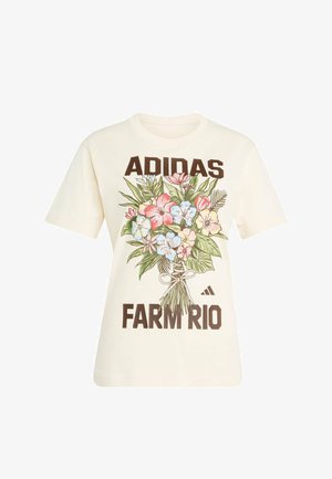 adidas Sportswear, ADIDAS SPORTSWEAR ADIDAS X FARM RIO GRAPHIC T-SHIRT - Camiseta estampada - ecru tint shadow brown multicolor