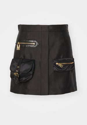 MOSCHINO SKIRT - sukňa v tvare A - fantasy black