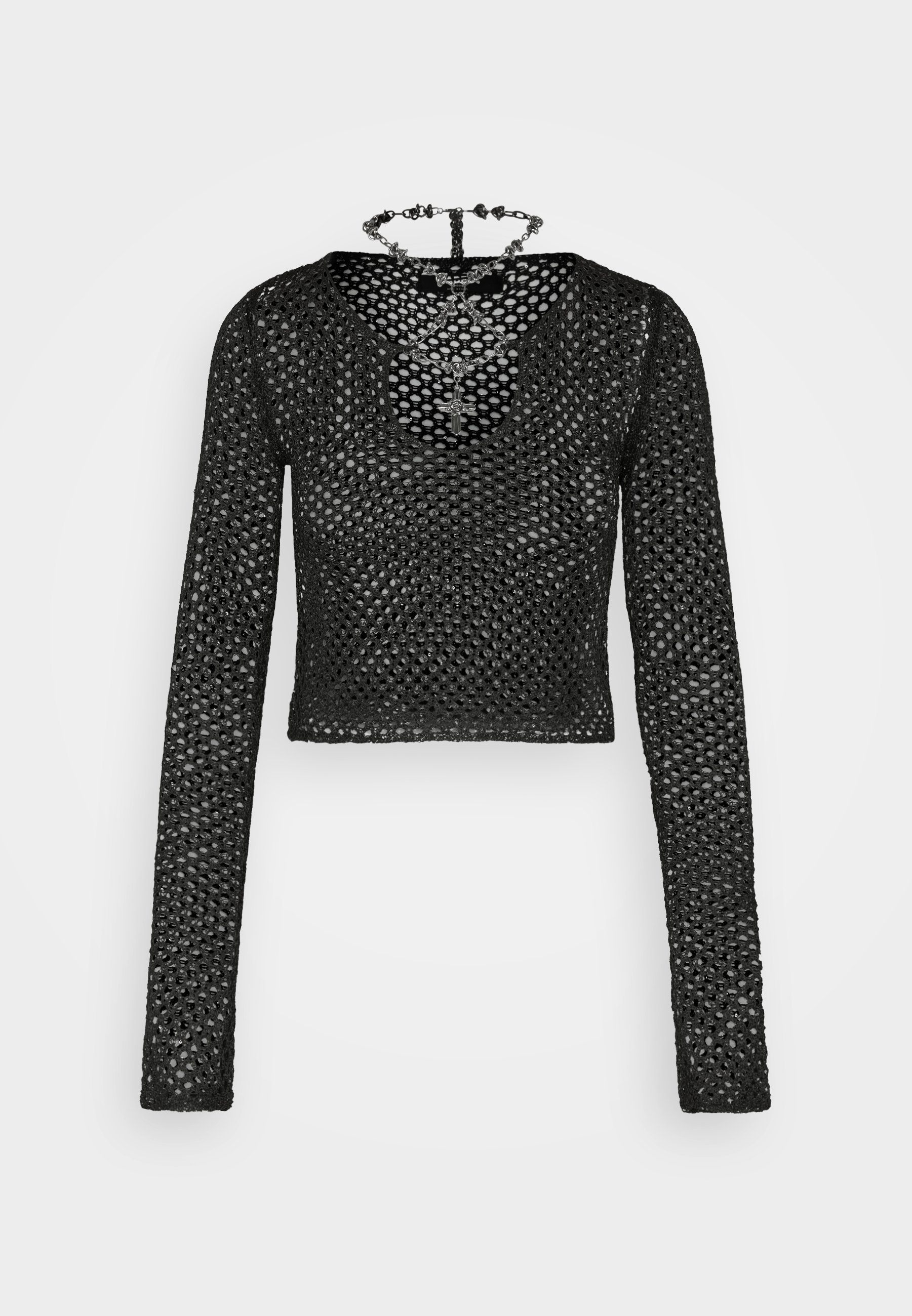 関税送料込【JADED LONDON】Exo Long Sleeve Top Shop Black Wings Mesh Top | Jaded London | Clothing