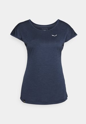 Salewa PUEZ TEE - T-skjorte til trening - navy blazer melange