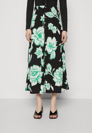 ONLPELLA SKIRT - Fustă în formă de A - black/green