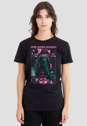 SQUID GAME ONE MORE ROUND ANIME - Print T-shirt - black