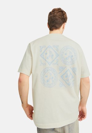 Jack & Jones JORPAROS EASTER SKETCH TEE CREW NECK - Print T-shirt - weiß