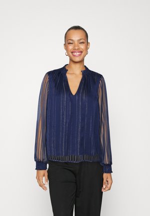 Vero Moda VMTINKA TIE - Blouse - navy blazer/silver