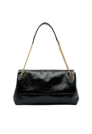 ORBITA MEDIA CON CATENA  CRACKLÉ - Handtasche - black milano