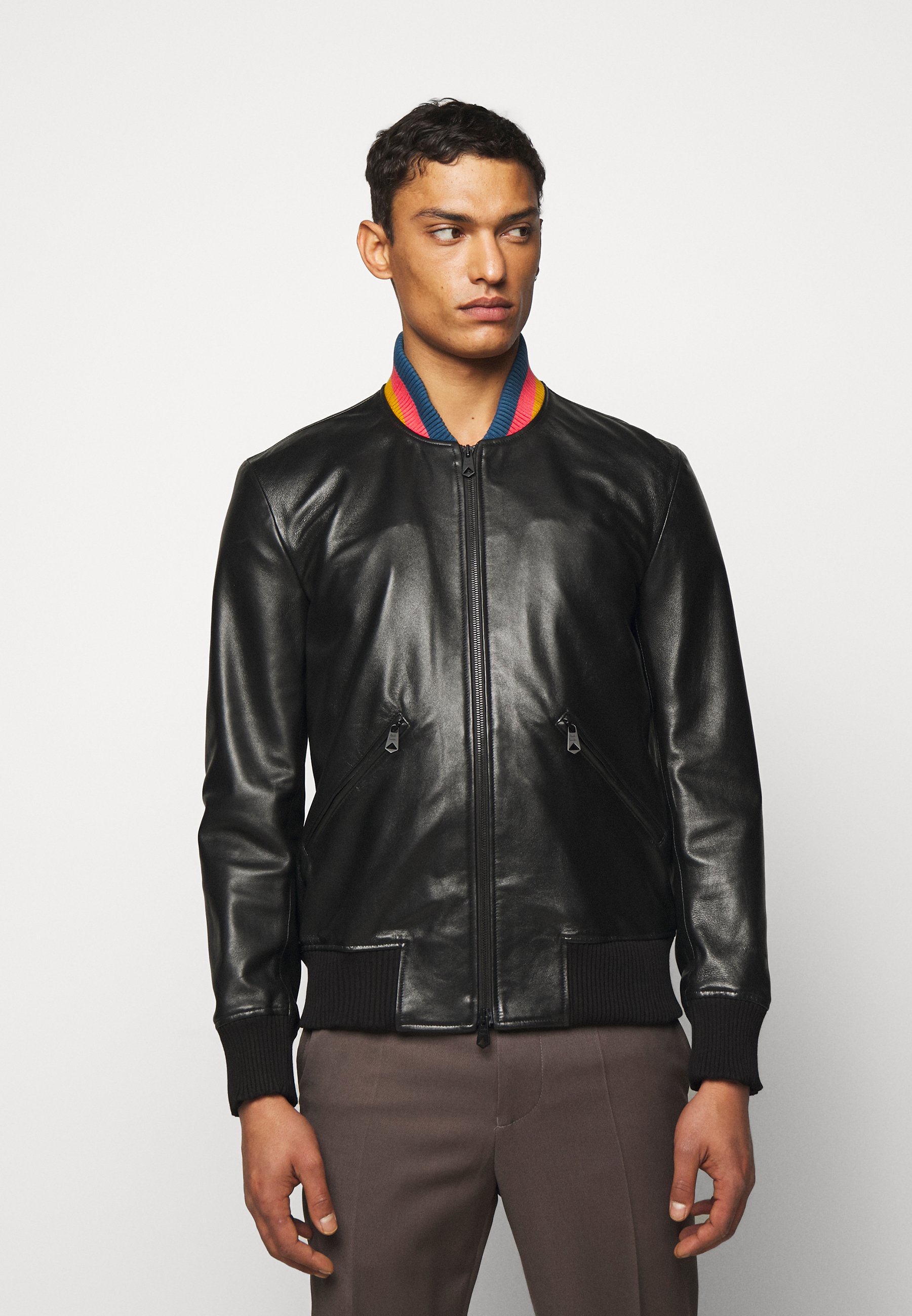 paul smith leather bomber