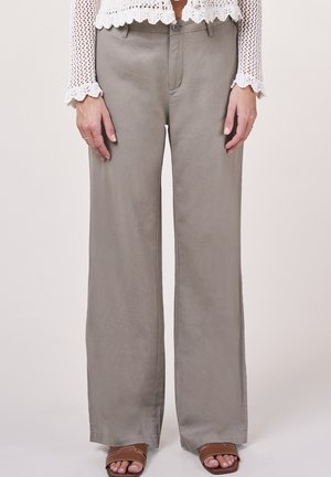 Relaxed fit jeans -  olive linen