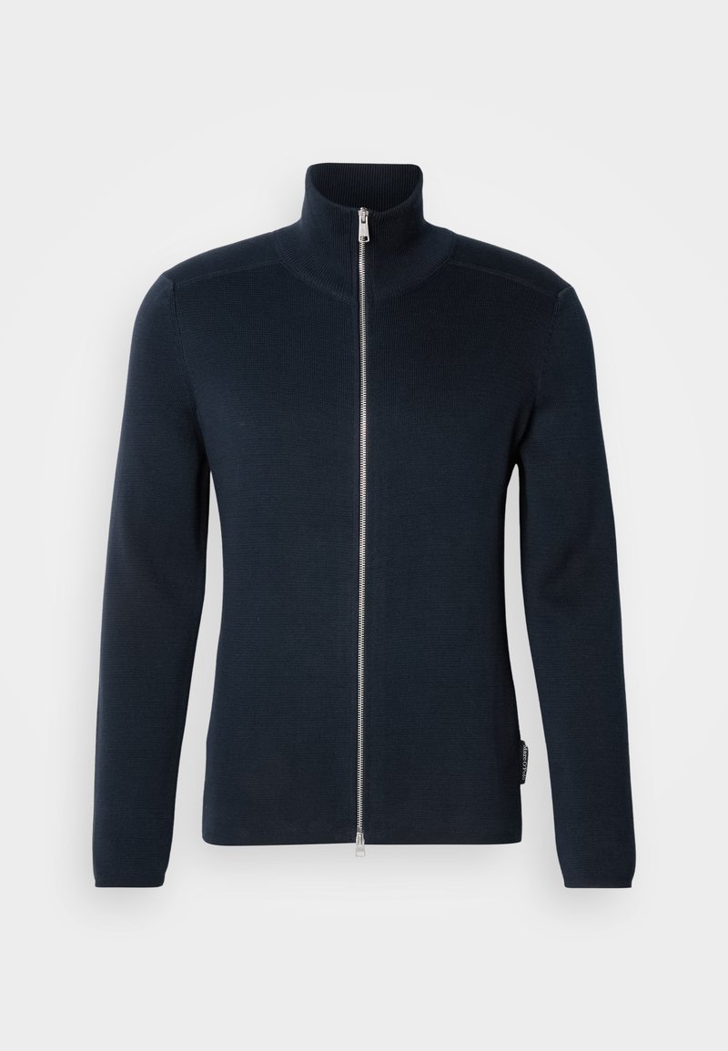 Marc O'Polo ZIPPED JACKET - Cardigan - dark navy/dark blue - Zalando