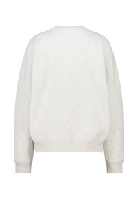 Lichtgrijze, lange mouwen sweatshirt met een ronde halslijn, ribgebreide manchetten en zoom. Glad textuur, pullover ontwerp en een ontspannen pasvorm.