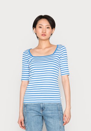 FULL NEEDLE SQUARE NECK STRIPED - Print T-shirt - ink