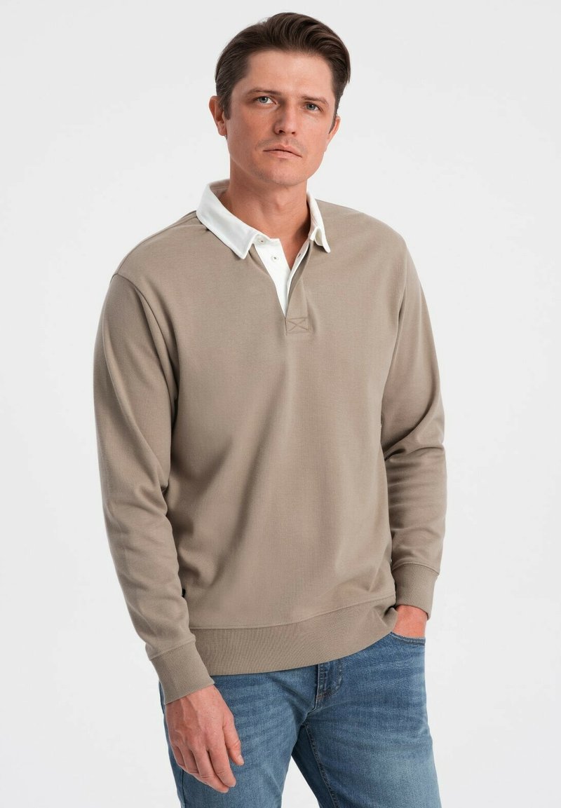 Ombre Poloshirt - dark beige