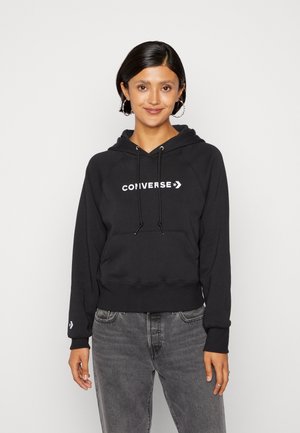 WORDMARK PULLOVER HOODIE - Hoodie - black