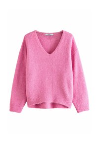 Next RELAXED FIT SOFT TOUCH V-NECK  - Pullover - pink bright