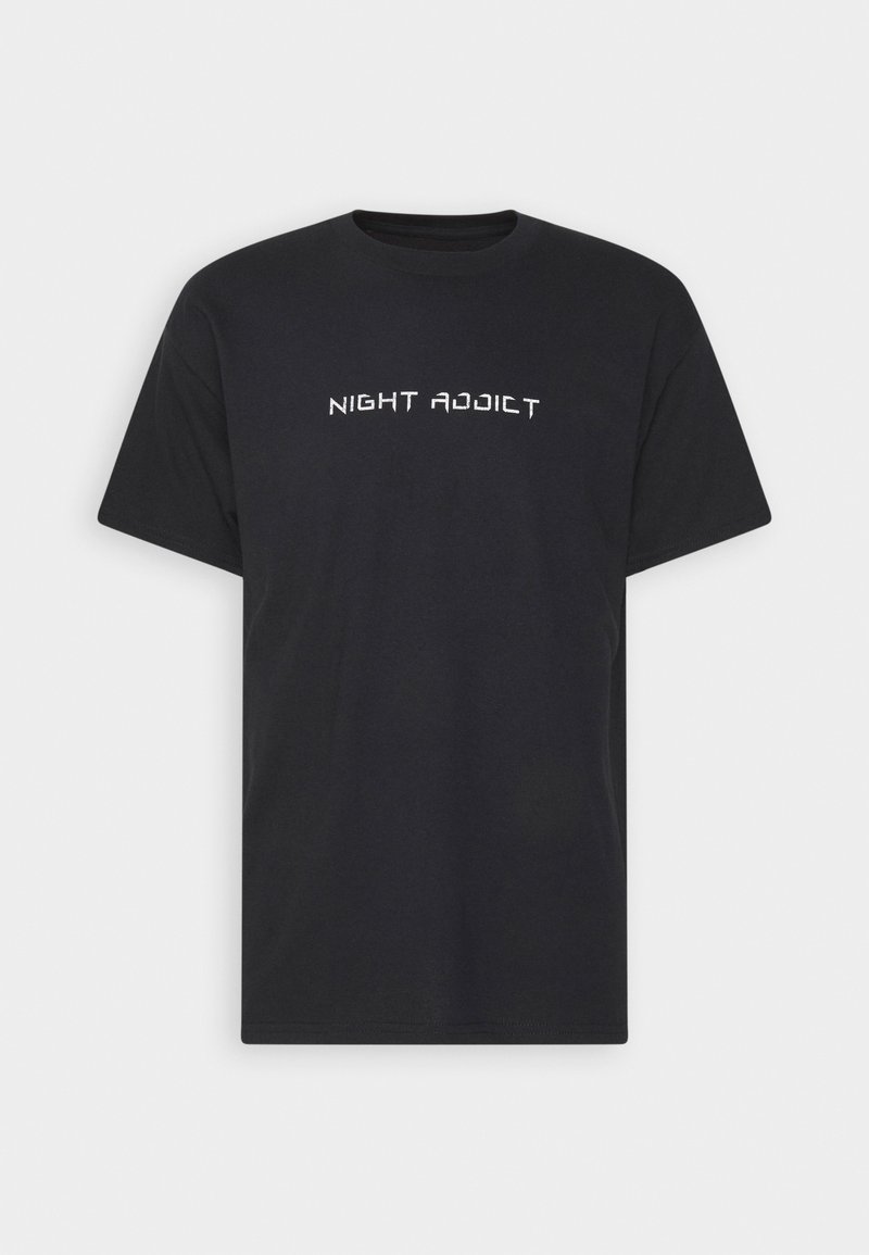 Night Addict T-shirt print zwart
