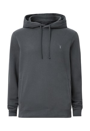 Šedá mikina s kapucí na stahování, přední kapsou a decentním logem. Vyrobena z měkké tkaniny s hladkým povrchem a vroubkovanými manžetami.