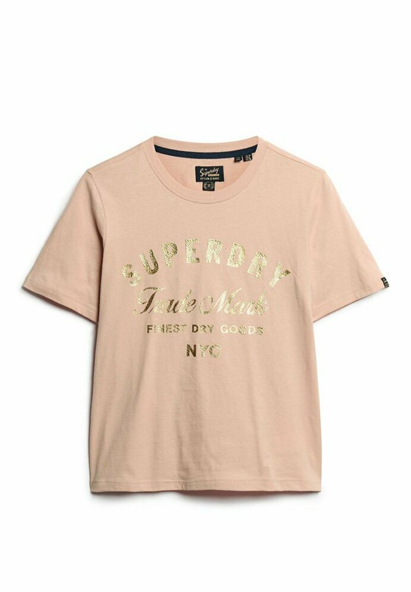 Superdry & Co T-shirt print donkerroze