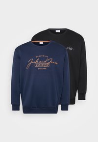JJFERRIS CREW NECK 2 PACK - Mikina - navy/black
