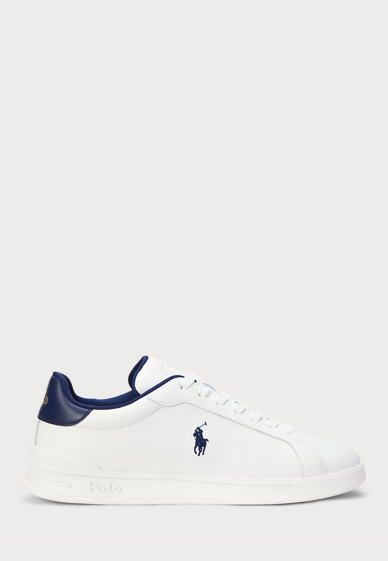 Polo Ralph Lauren HERITAGE COURT II LEATHER SNEAKER UNISEX - Treniņu apavi - deckwash white/navy