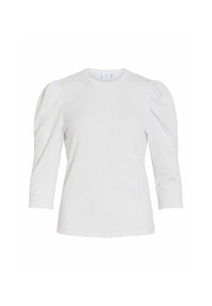 VILA, 3/4 SLEEVED TOP VIANINE ROUND NECK - Bluse - snow white