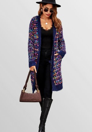 BOUCLE RAINBOW - Cardigan - navy