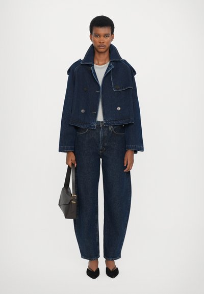 CLOSED CROPPED TRENCH - Farkkutakki - dark blue