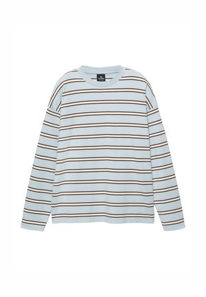 STRIPED - Top s dlhým rukávom - light blue