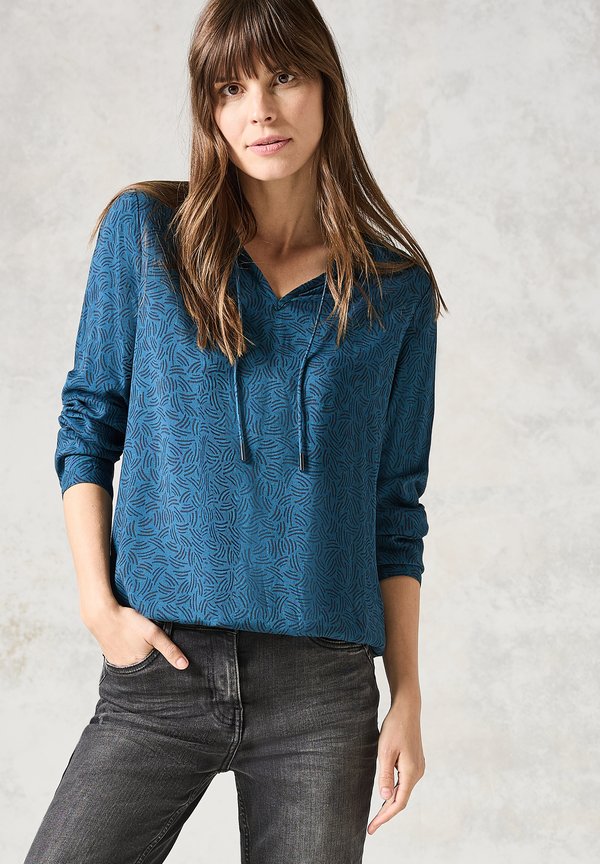 BEDRUCKTE - Bluse - blau