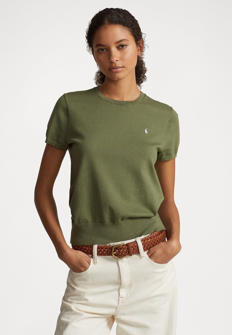 Polo Ralph Lauren PIMA COTTON SHORT SLEEVE PULLOVER - Jednoduché tričko - garden trail