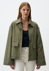 WITH POCKETS - Summer jacket - khaki
