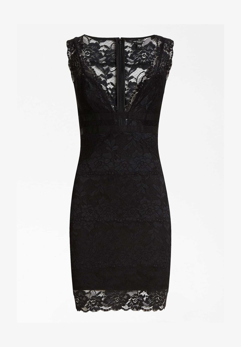 Guess Guess Kleid Spitze Etuikleid Schwarz Zalando At