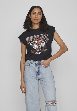 VILA VIPRISELLA  - T-shirt imprimé - black