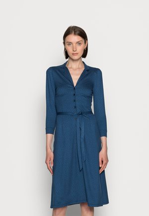 LOLA BUTTON DRESS LITTLE DOTS - Jerseyjurk - blue dawn