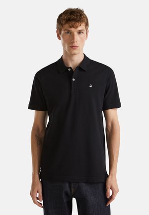 SHORT SLEEVE WITH LOGO PATCH ON LEFT BREAST - Polo shirt - black