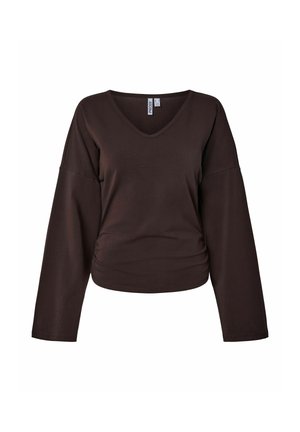 Pieces, LONG SLEEVED TOP PCALLI - T-shirt à manches longues - chocolate plum