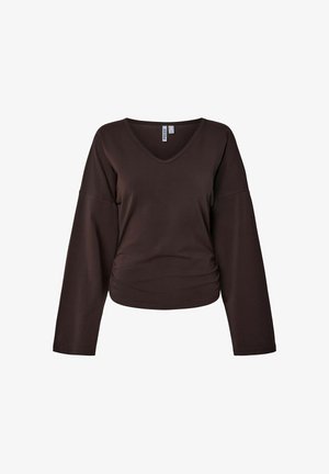 Pieces, LONG SLEEVED TOP PCALLI - T-shirt à manches longues - chocolate plum