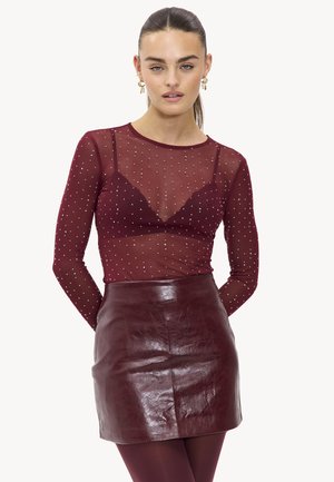 NIGHTFALL REVERIE - Jupe trapèze - pu   bordeaux