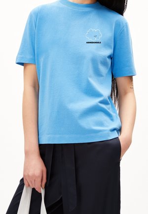 T-shirt imprimé - mottled light blue