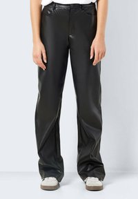 Noisy May Calças de couro - schwarz