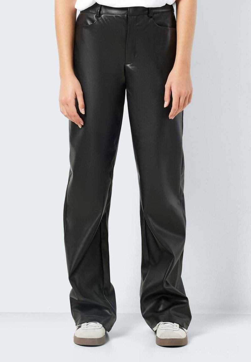 Noisy May Calças de couro - schwarz