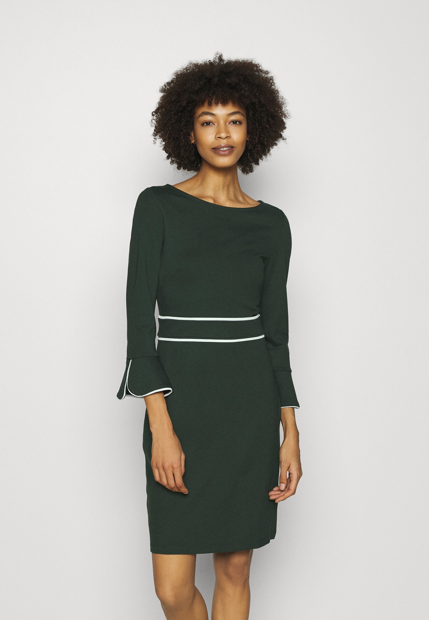 hunter green shift dress