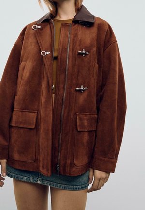 Veste en similicuir - dark brown