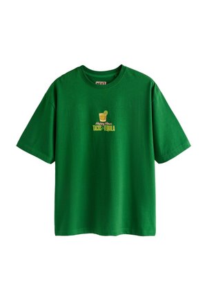 Next, BOXY FIT - GRAPHIC PRINT HEAVY WEIGHT T-SHIRT  . - T-Shirt print - green tacos