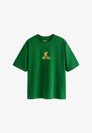 Next, BOXY FIT - GRAPHIC PRINT HEAVY WEIGHT T-SHIRT . - T-Shirt print - green tacos