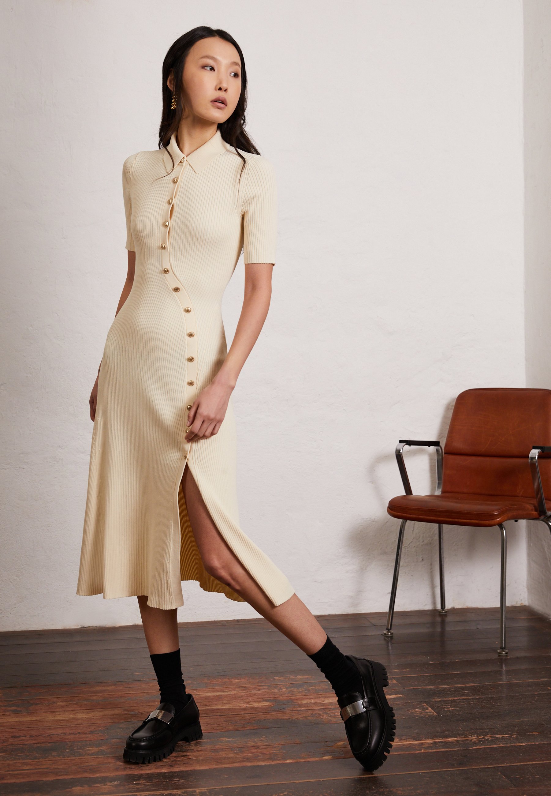 maje RIMISA - Jurk - ecru/crème - Zalando.nl