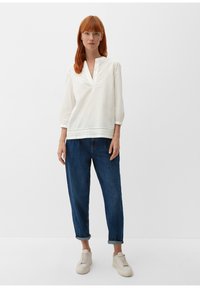s.Oliver LONGSLEEVE MIT SPITZEN-DETAILS - Blouse - ecru
