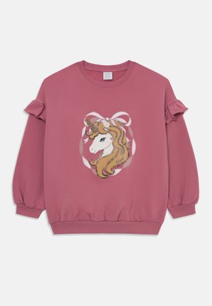 Lindex FRILL UNICORN - Sweatshirt - dusty pink