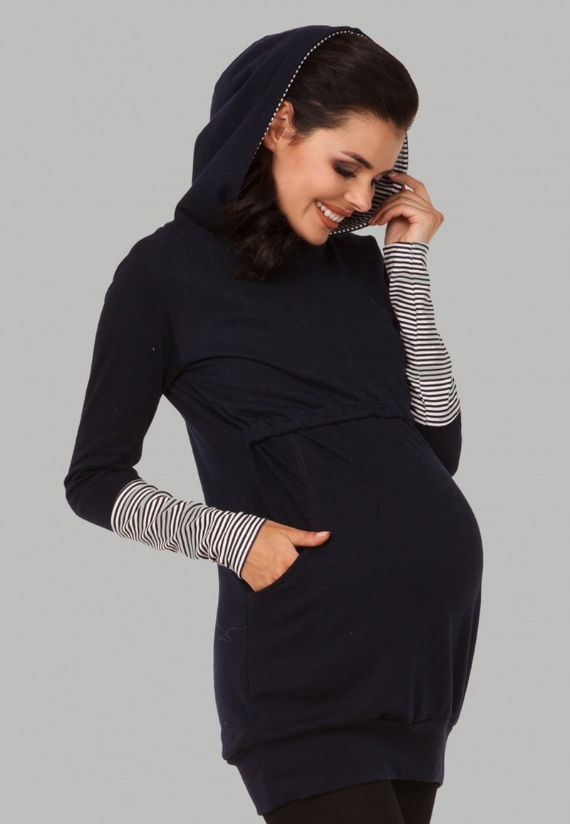 Chelsea Clark MATERNITY WITH BREASTFEEDING ACCESS Hoodie dark blue