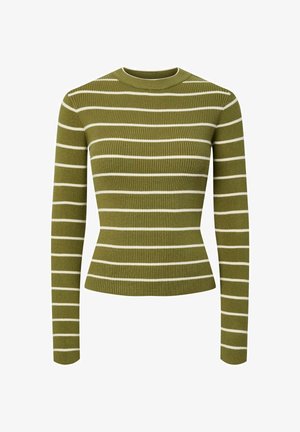 Pieces, PCMIRA NEW LS O-NECK KNIT NOOS BC - T-shirt à manches longues - sphagnum