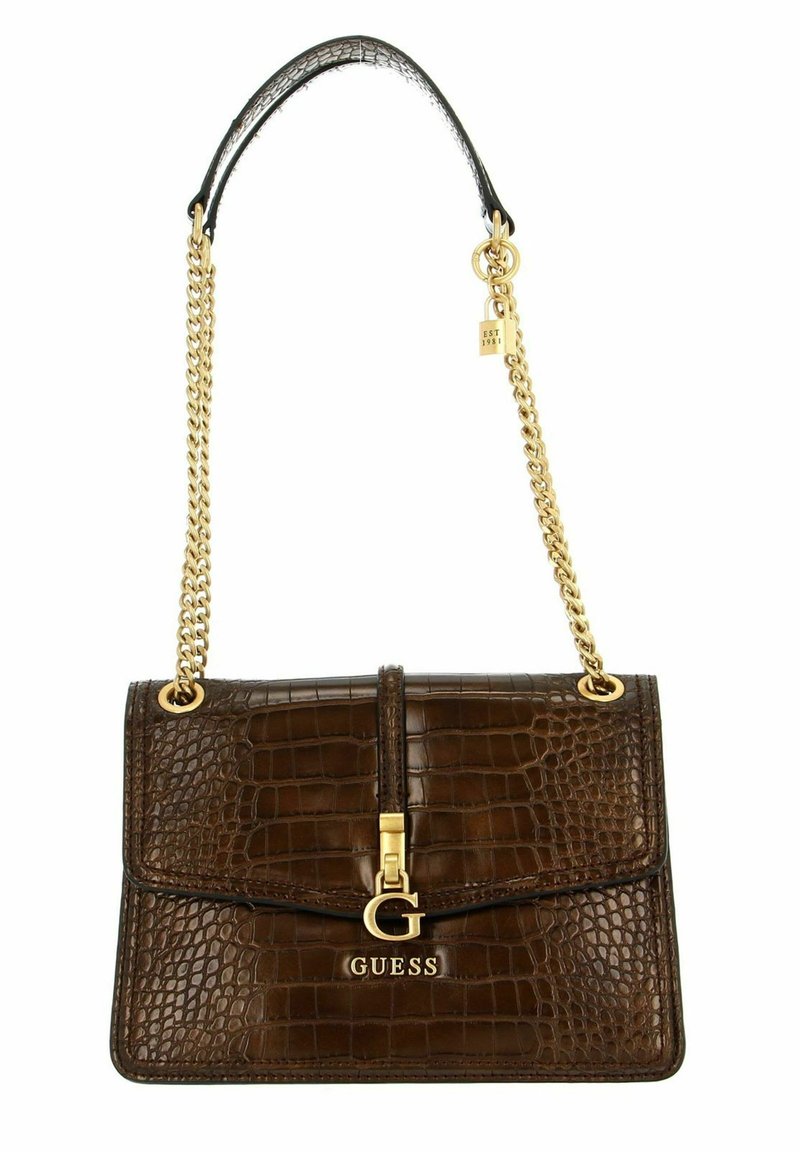 GUESS Borsa Tia Convertible Crossbody In PU Nero Trapuntato – 26cm Con Catena